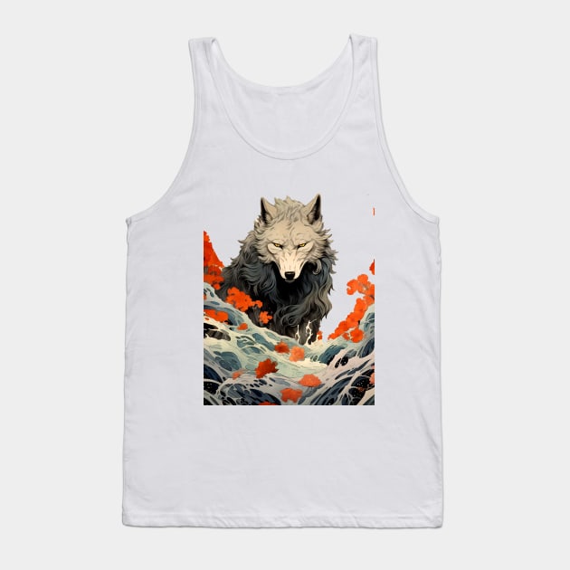 Wolf 2: Once a Wolf, Always a Wolf on a light (Knocked Out) background Tank Top by Puff Sumo